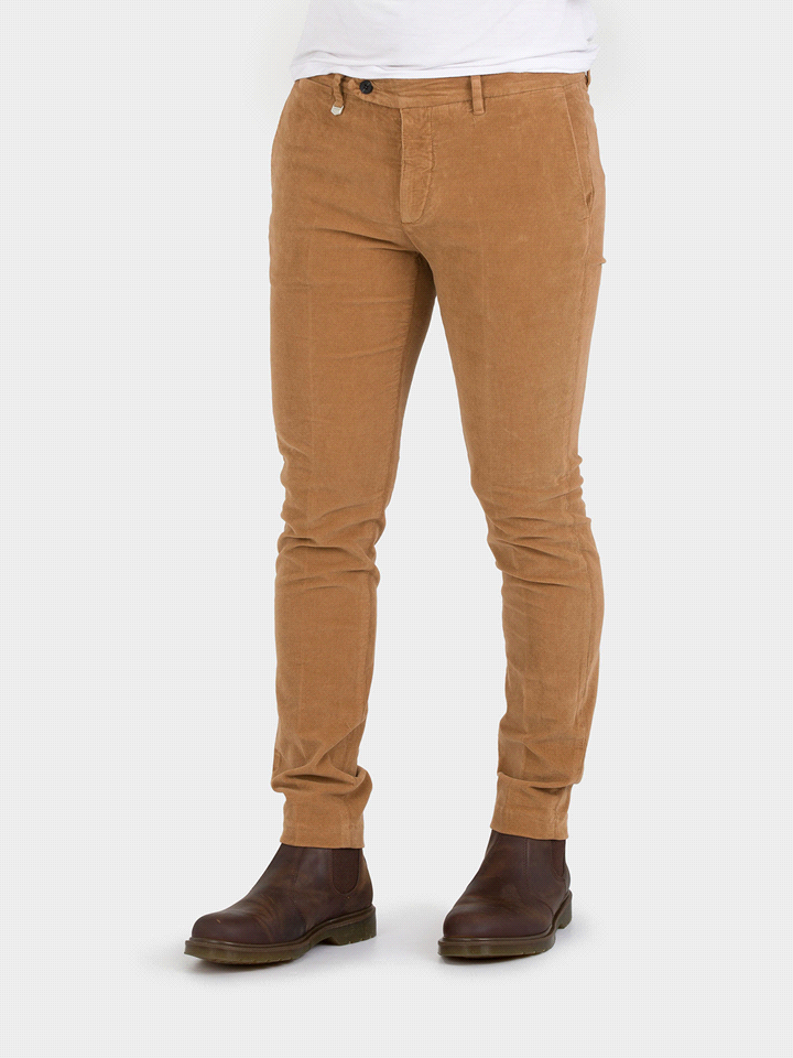 PANTALONI BRYAN CHINO SKINNY FIT VELLUTO 