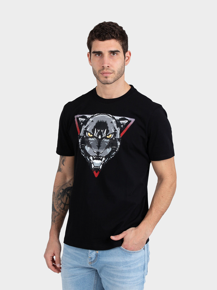 ANTONY MORATO T-SHIRT MANICA CORTA STAMPA PANTERA T-SHIRTERIA UOMO Nero  ... 