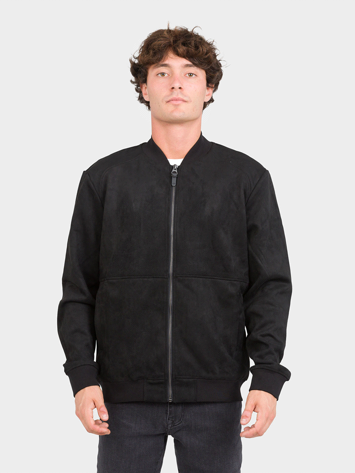 FELPA ZIP REGULAR FIT IN STRETCH FAUX 