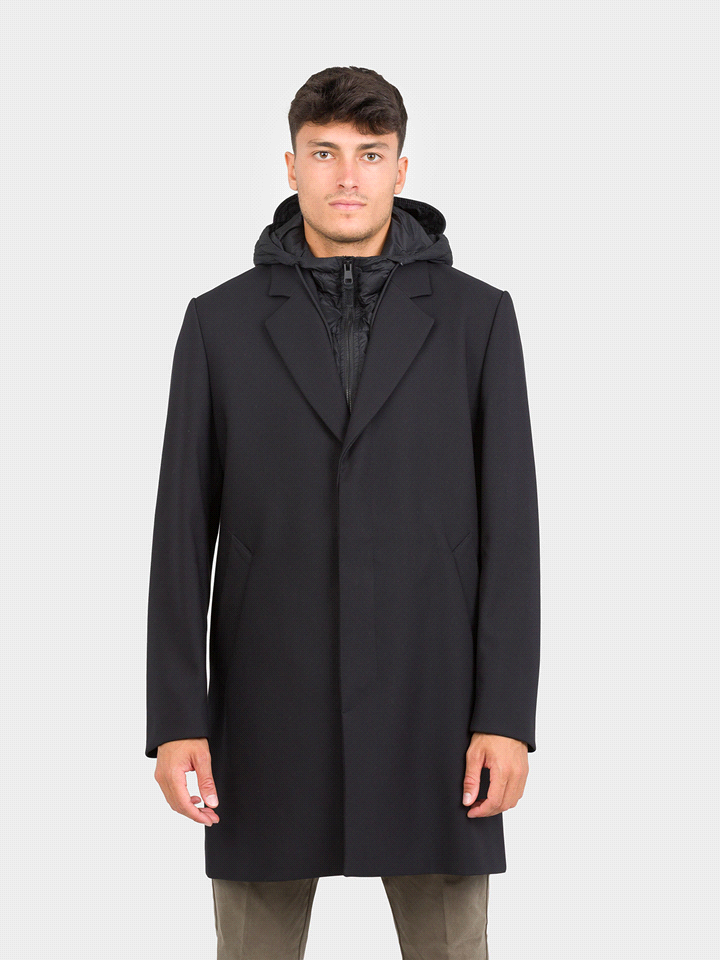 CAPPOTTO REGULAR FIT IN VISCOSE BLEND FABRIC 