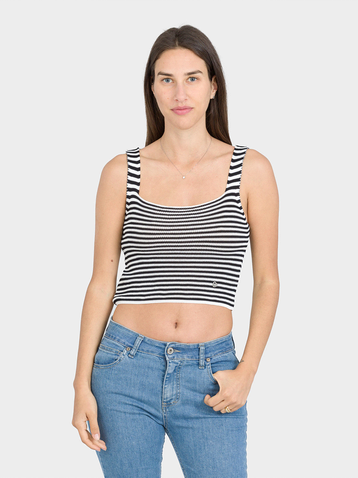 TOP IN MAGLIA STRIPES CROP 