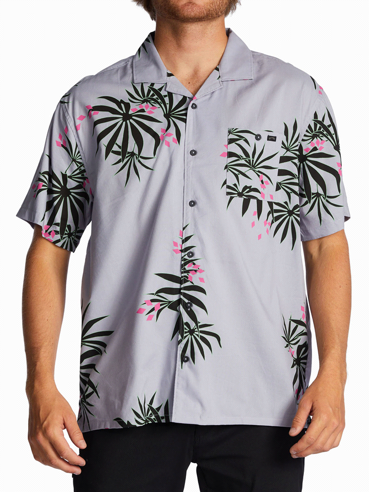 BILLABONG CAMICIA M/C SUNDAYS VACAY CAMICIERIA UOMO Viola  ... 