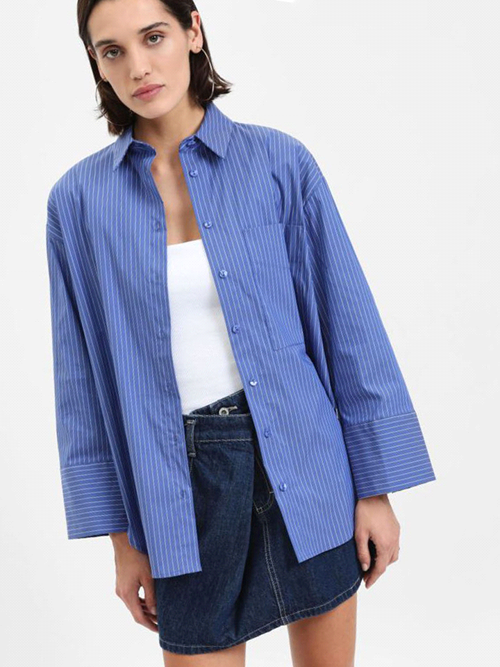 CAMICIA RIGHE DETTAGIO CIMOSA 