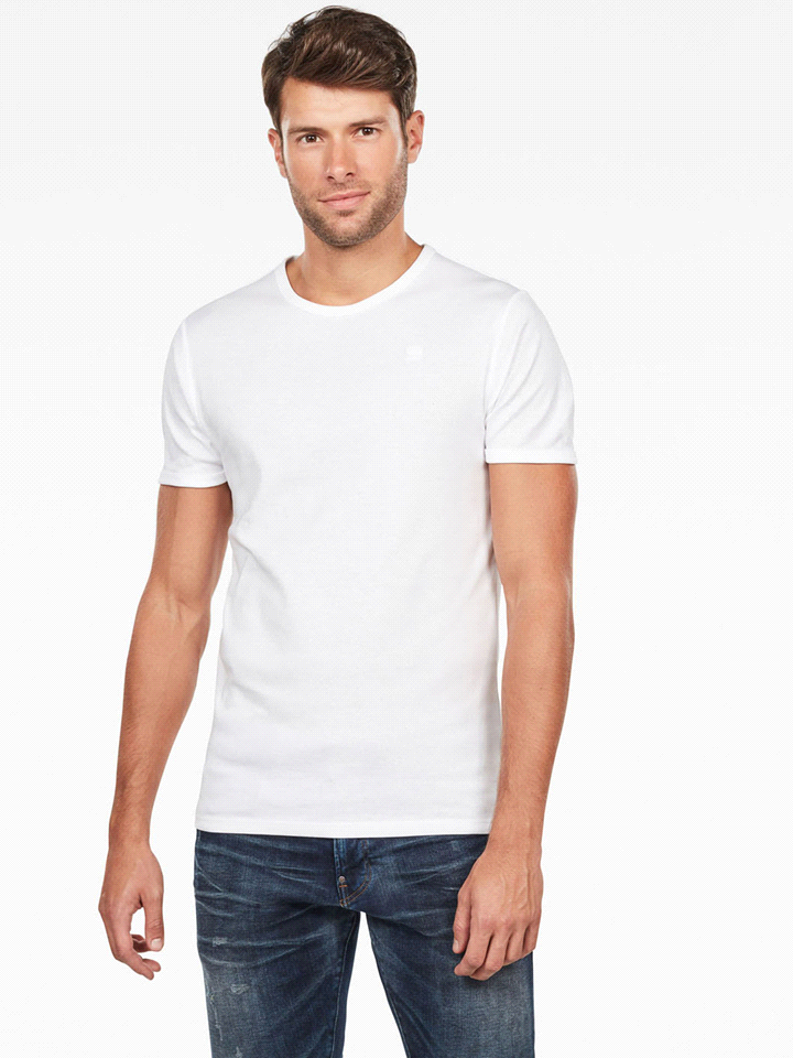 G-STAR T-SHIRT BASE MANICA CORTA T-SHIRTERIA UOMO Bianco  ... 