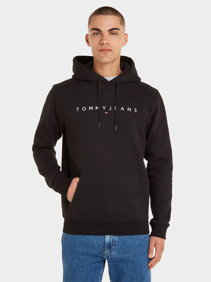 La felpa TOMMY JEANS CAPPUCCIO LINEAR è composta per l