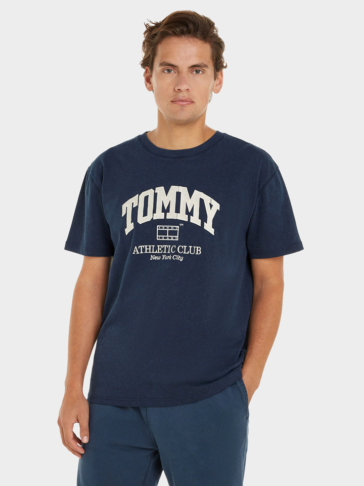 TOMMY JEANS T-SHIRT MANICA CORTA ATHLETIC T-SHIRTERIA UOMO Blu  ... 