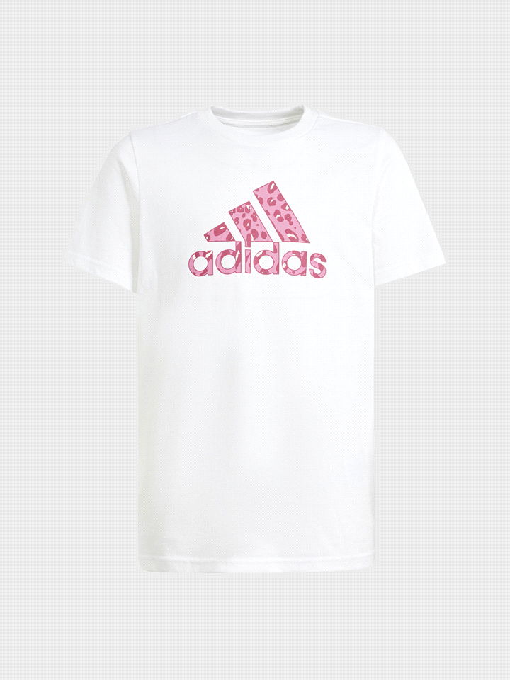 ADIDAS T-shirt Animal Print Graphic Junior T-SHIRTERIA BAMBINO Bianco  ... 