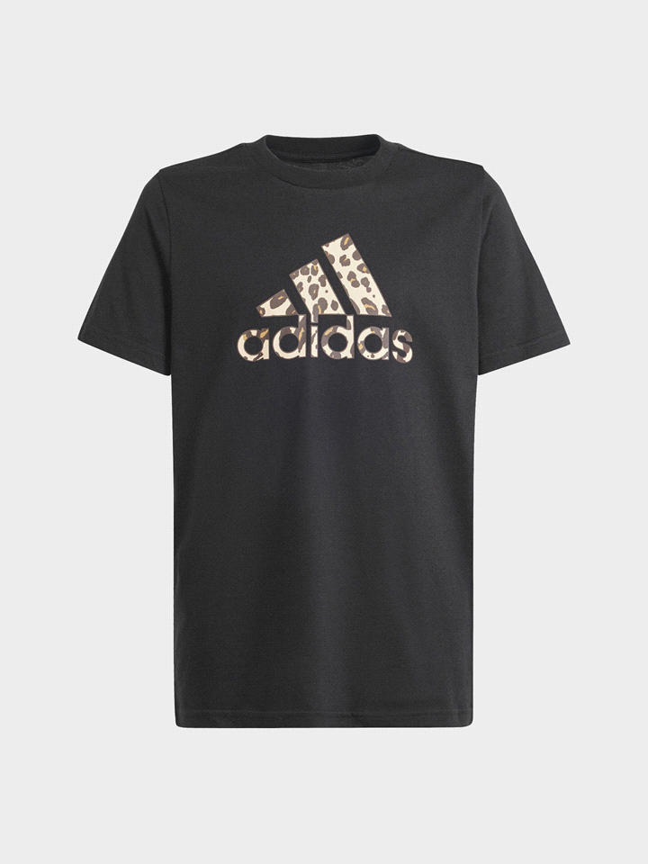 ADIDAS T-shirt Animal Print Graphic Junior T-SHIRTERIA BAMBINO Nero  ... 