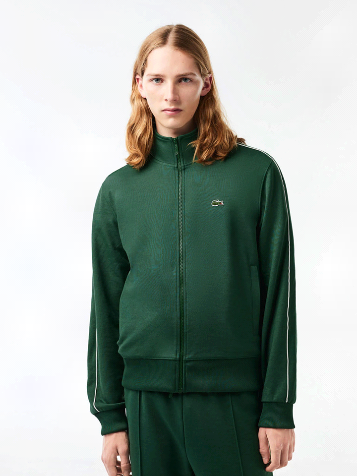 La felpa LACOSTE ZIP ACETATO unisce l