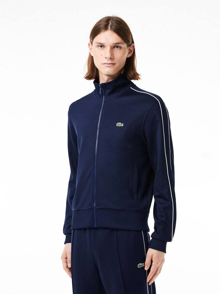 La felpa LACOSTE ZIP ACETATO unisce l