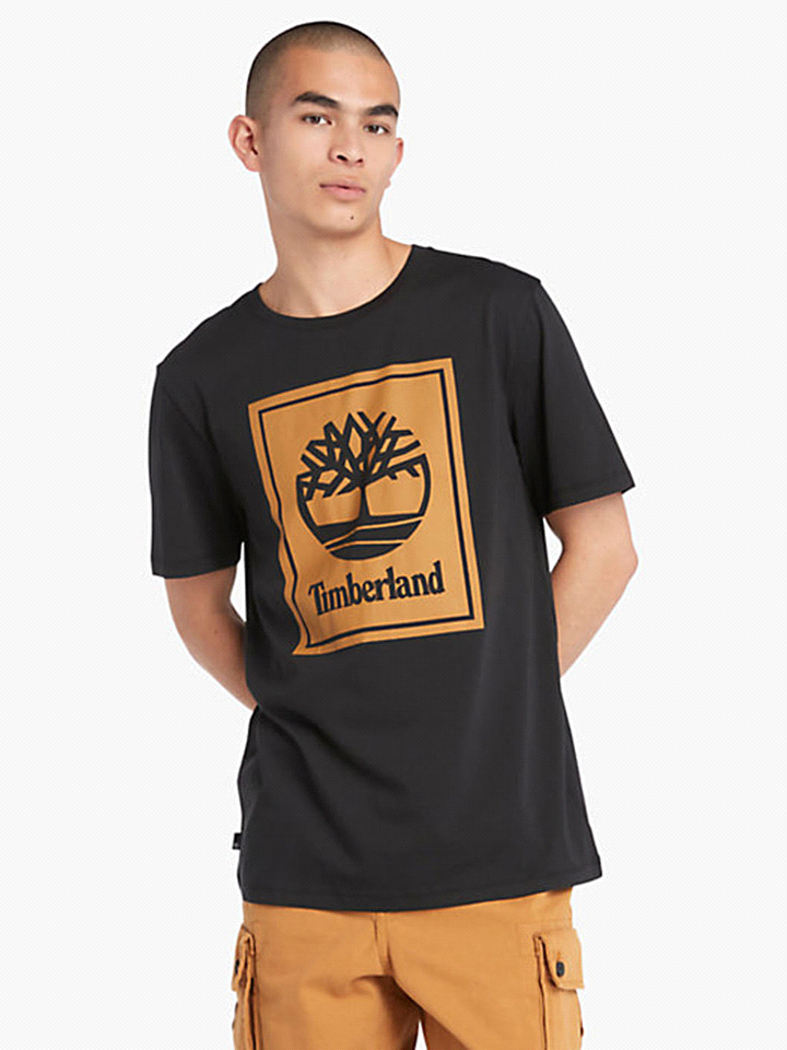 TIMBERLAND T-SHIRT MANICA CORTA STACK LOGO T-SHIRTERIA UOMO Nero  ... 