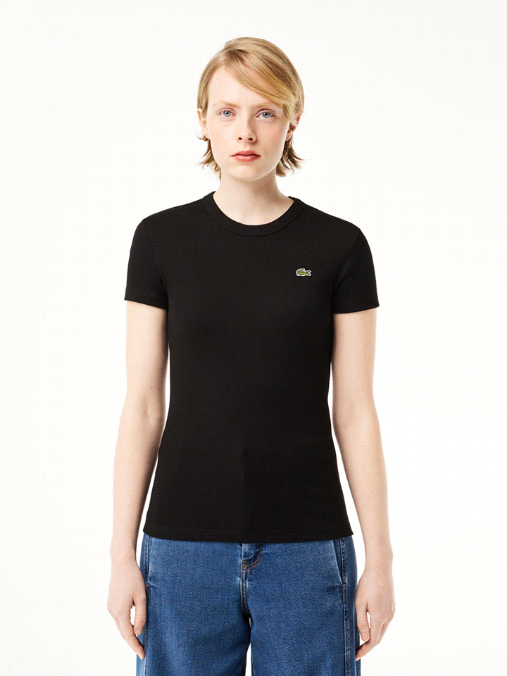 LACOSTE T-SHIRT COSTINA T-SHIRTERIA DONNA Nero  ... 