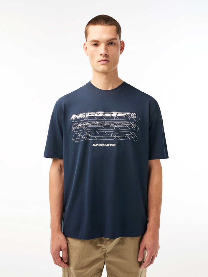 LACOSTE T-SHIRT M/C T-SHIRTERIA UOMO Blu  ... 