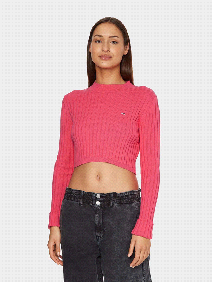 MAGLIA CROP RIB 